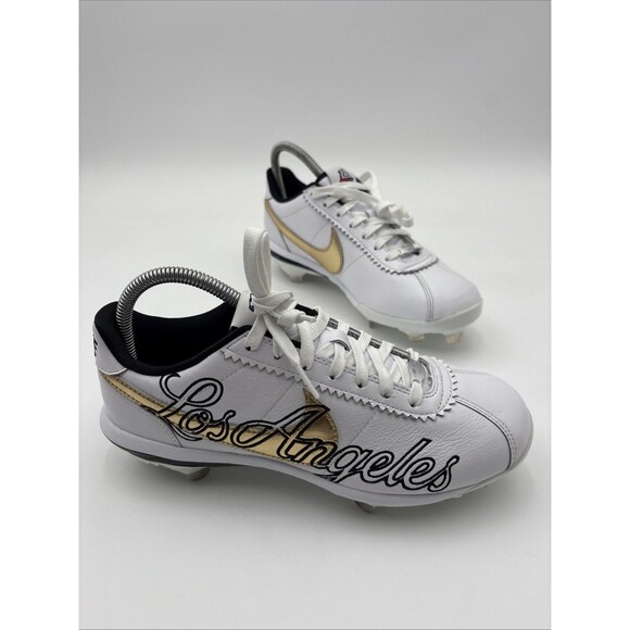 Nike Lunar Cortez 2022 All Star Los Angeles Baseball Cleats CV5565-101 Size 7 - Picture 1 of 11